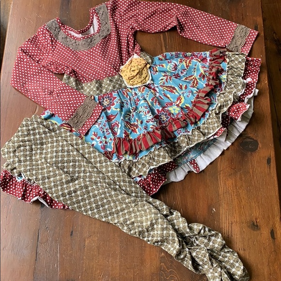 Girls boutique dress with leggings - Picture 1 of 1